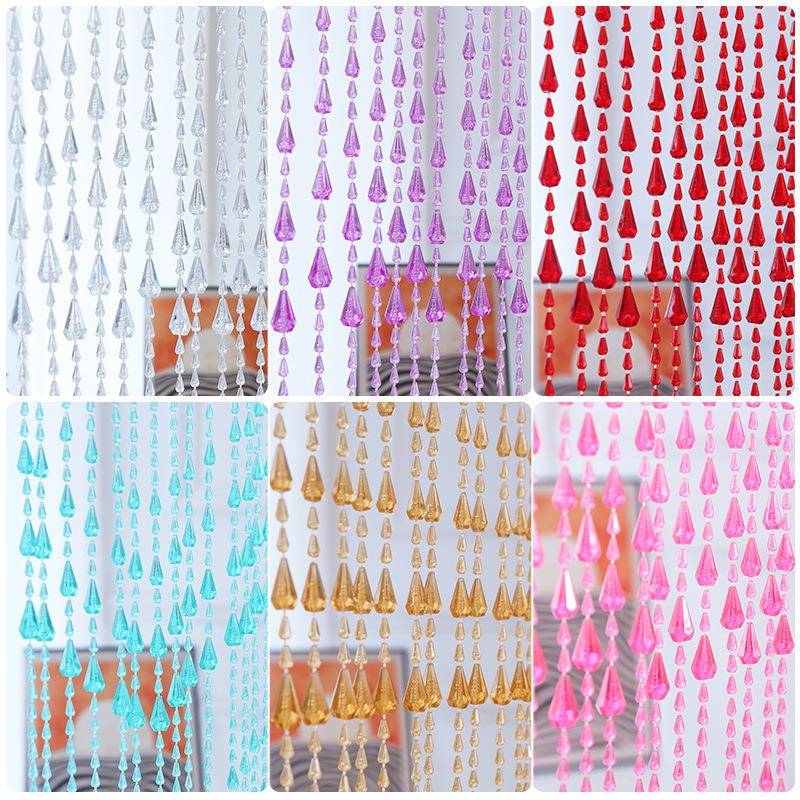 水晶珠帘门帘隔断免打孔卫生间玄新关客厅凌装饰过道家用629风水