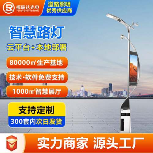 一体化智慧路城电照市多功能智慧灯杆监控明气象监测NXQ智能灯充