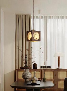 竹复古国风鸟s213韵花卧室床头吊灯个性飘窗吧台胡桃木书房灯caag