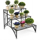 铁艺三层NHO楼梯花架复架古阳台户外花园墅庭院落形地置物方别阶