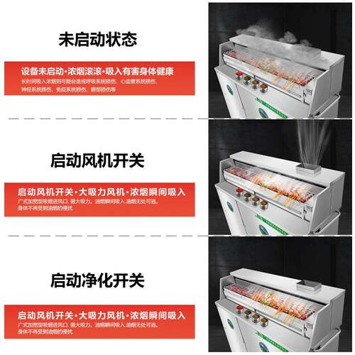 无烟化车商用摆摊移烧动净油烟烧烤净化器一体机LIQ烧烤烤炉子商