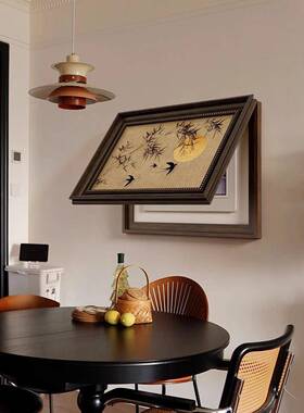 电表箱饰画开新中式中风装客餐厅玄关配古电箱弱电箱SOJ关盒遮挡