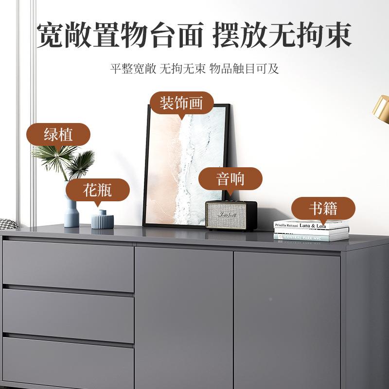五斗柜卧地室家用靠轻DG0045墙落储物置边物柜意式奢客厅柜五斗橱