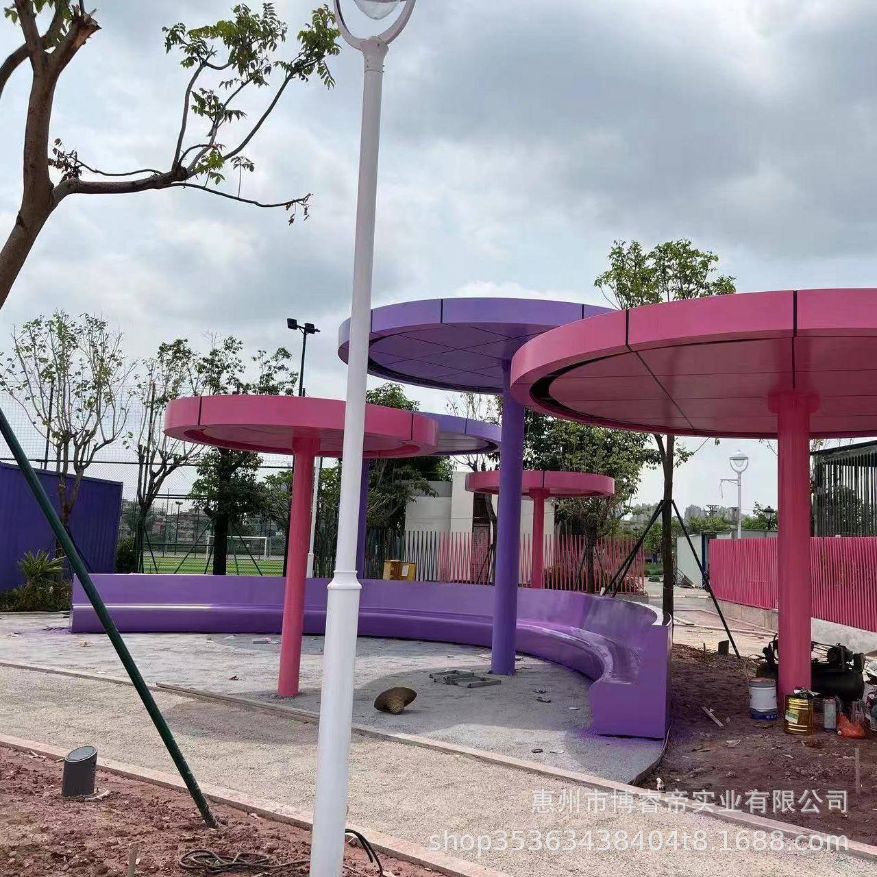 大型架玻钢雕户829外廊璃公校园林景观玻璃钢凉亭广场塑摆件GRFP