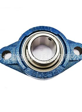 厂家批两螺栓法式轴承座GML单元KFL216U椭圆形带紧定套外球面轴兰