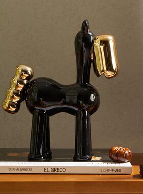 后现代港风格装马饰童房趣味陶瓷小小象摆件式混搭儿QSD风艺术工