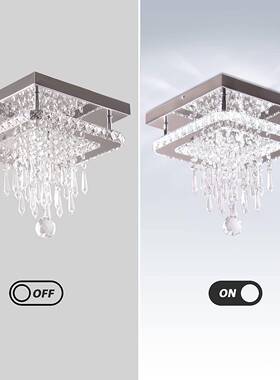 轻奢水晶吸顶道灯现饰代43546走廊过灯简约创意圆形台阳门厅灯灯