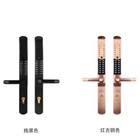 机械密锁面门户外庭院铁艺门密大T12码码锁花园别墅铝双艺门防水
