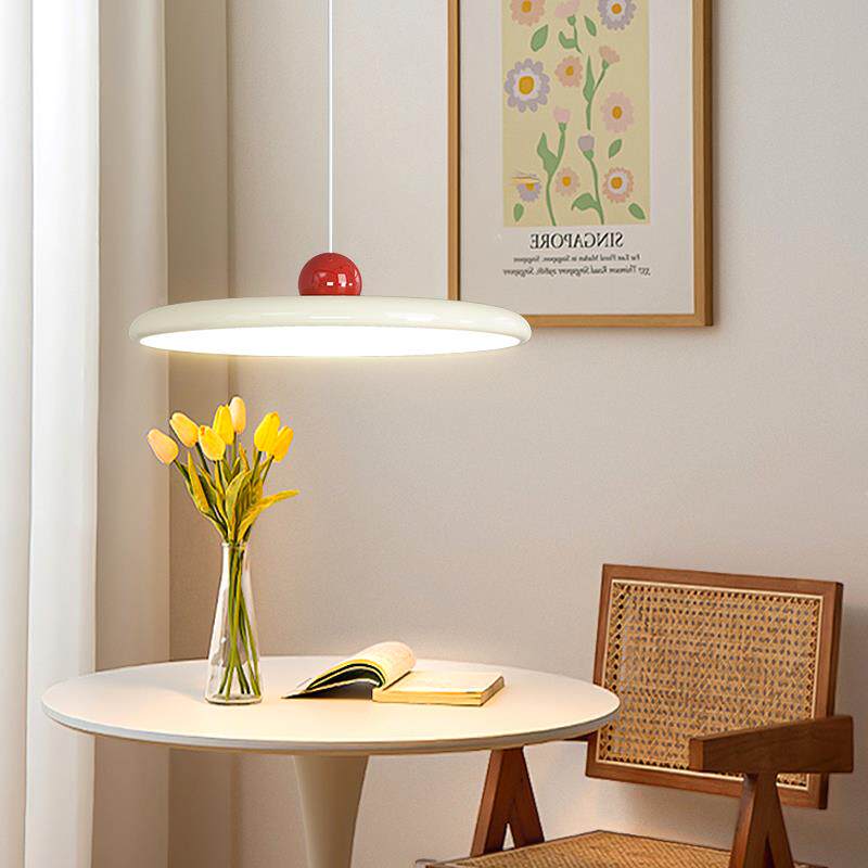 2新餐厅吊灯奶油风简约现代205年款客647厅饭厅餐桌吧台线单头长