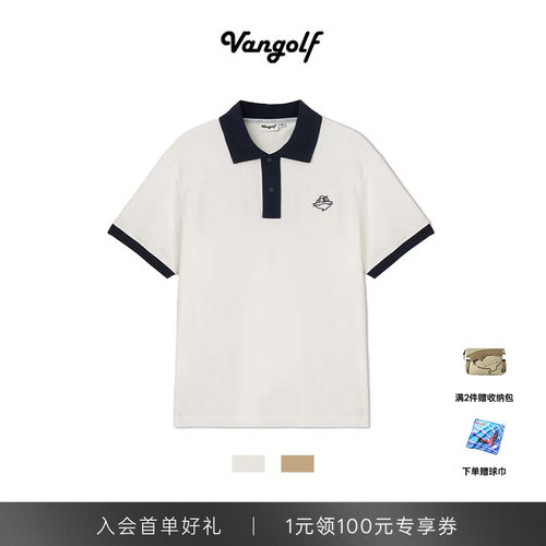 VANGOLF瞬凉羊毛男POLO短袖