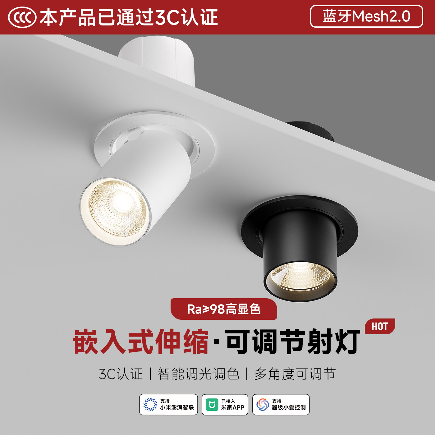 维立光可拉伸调节角度方向射灯图片