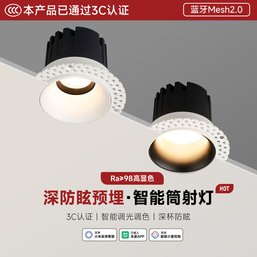 维立光预埋无边框深杯防眩射灯