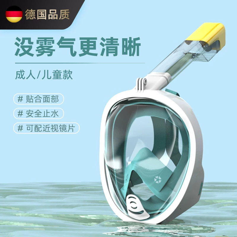德国全干式全脸近视浮潜面罩
