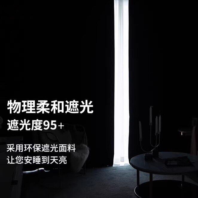 意大利轻奢风黑色窗帘全