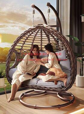 户外吊内篮椅秋千庭院双人吊家用阳台室藤网红NIX鸟巢椅吊床椅摇