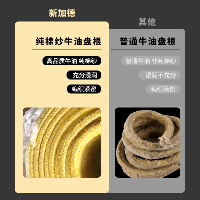 牛油纱盘根油黄油盘盘根油浸根密封件密封条水PWR泵密封盘根黄绳