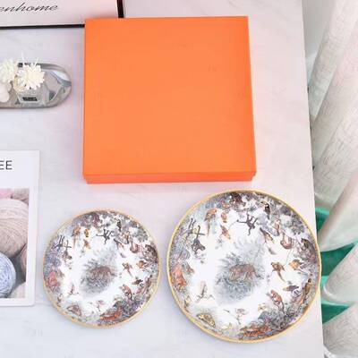 家经0典H热款骨瓷VKD餐具8寸西餐盘家用1寸浅盘大平销盘圆形摆台