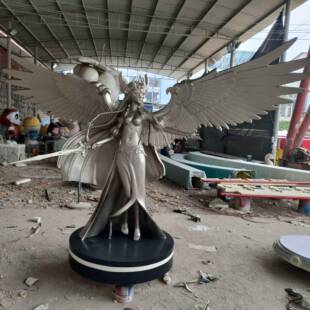 定制女装神雕钢像玻璃室内饰小品人模型精灵翅膀科HCP幻物雕塑摆