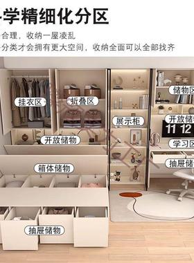衣柜床榻榻书床柜物一体儿童小户型卧GXO室简约多米功能组储合桌