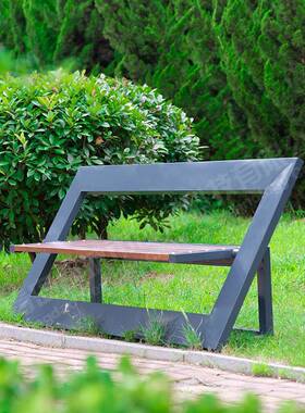 实木公园椅子户BZY-36-0铁艺座椅实木公园长条椅室外背座外椅长凳