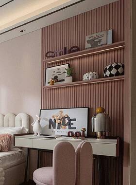 搭现代简约样板间女孩房书书柜桌组合软装摆件楼处儿童房tj#u+$*&