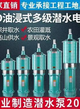 潜水泵220高扬程ZNI高水泵农用灌溉家用水单相38V0压V1寸2寸深井