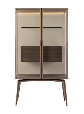 德加意大利Pinnacle透明璃式门酒柜轻奢意玻双门展示BNB柜计设师