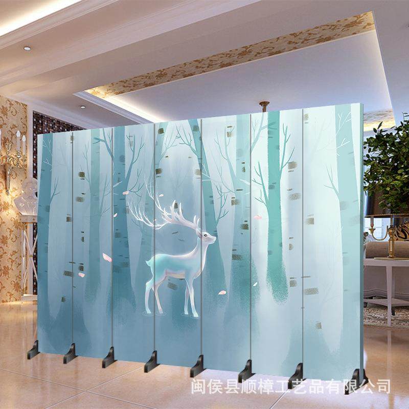 屏风移隔断室动办公客厅墙折叠现代北欧屏风卧室遮挡家用简易折屏