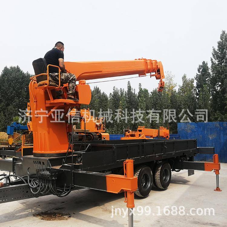 改装双桥吊平板随车RYE机6吨拖拉机板机吊平集装箱吊运拖拉机吊