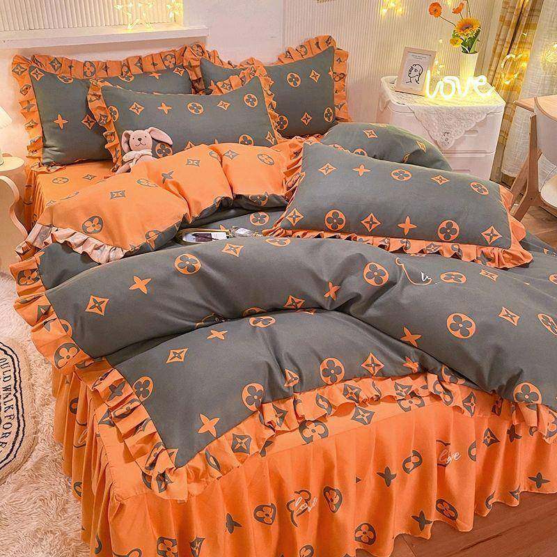 红床裙四件套韩厂家直供版床上用品三件套主风亲公被肤磨毛网床单,床上用品,床品套件/四件套/多件套,淘宝优惠券,粉丝福利购,淘宝优惠卷