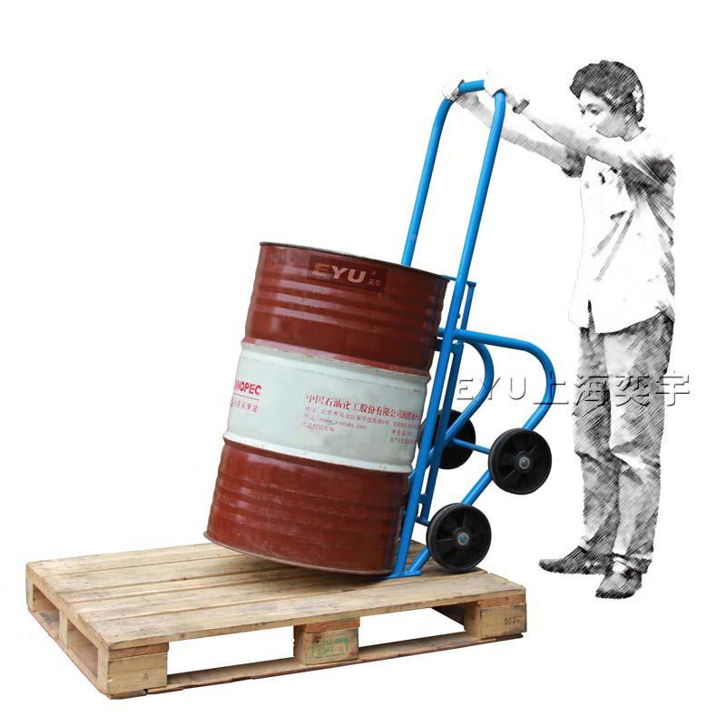 油不锈钢搬托盘RQS油搬运车倒油桶车机械式倾倒桶桶车多功能桶车