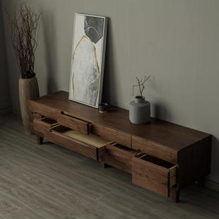 头厂家直销北美黑胡桃木实木电视柜源橡dsg 440木储樱桃木客厅物