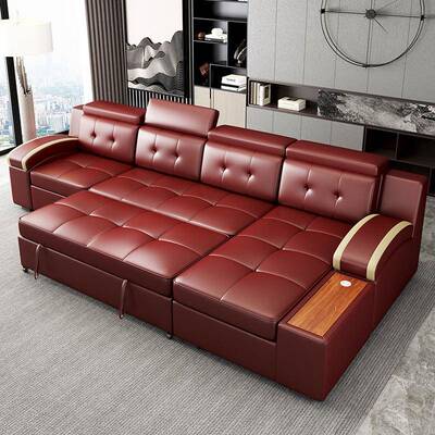 沙床发户储型客厅沙发多功UCV能小转角贵妃沙发床可物沙发床两用