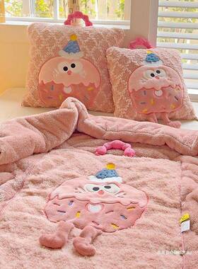 枕手提抱被卡通奇加厚冬两秋用车载办公室午睡枕曲头折叠pxx65155