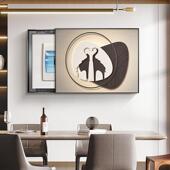 现简电表箱装 饰画高档约轻奢餐丑厅配电箱遮挡画抽象客ZNU厅遮挂