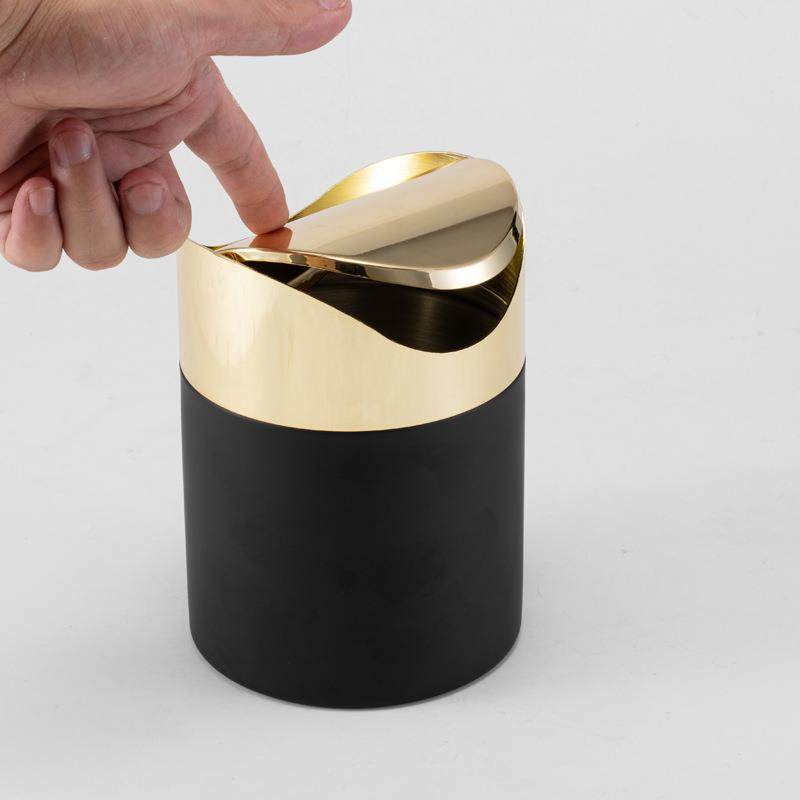 不锈钢垃304锈钢桌面迷你垃圾不桶筒车载金色办公室用小号垃箱篓,家庭/个人清洁工具,垃圾桶,淘宝优惠券,粉丝福利购,淘宝优惠卷