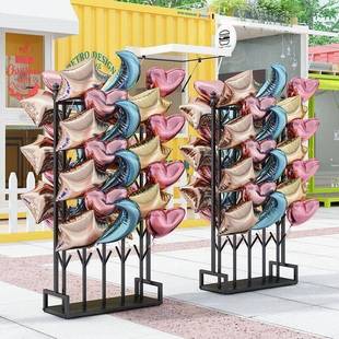 风车展示立柱插气球子架推广告活置动气球树展示ZZ36路引装饰地布