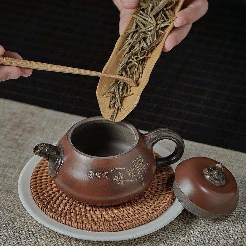 广西钦州坭兴陶壶纯手OQB工作生南瓜壶复仿茶古葫芦非紫砂制茶具