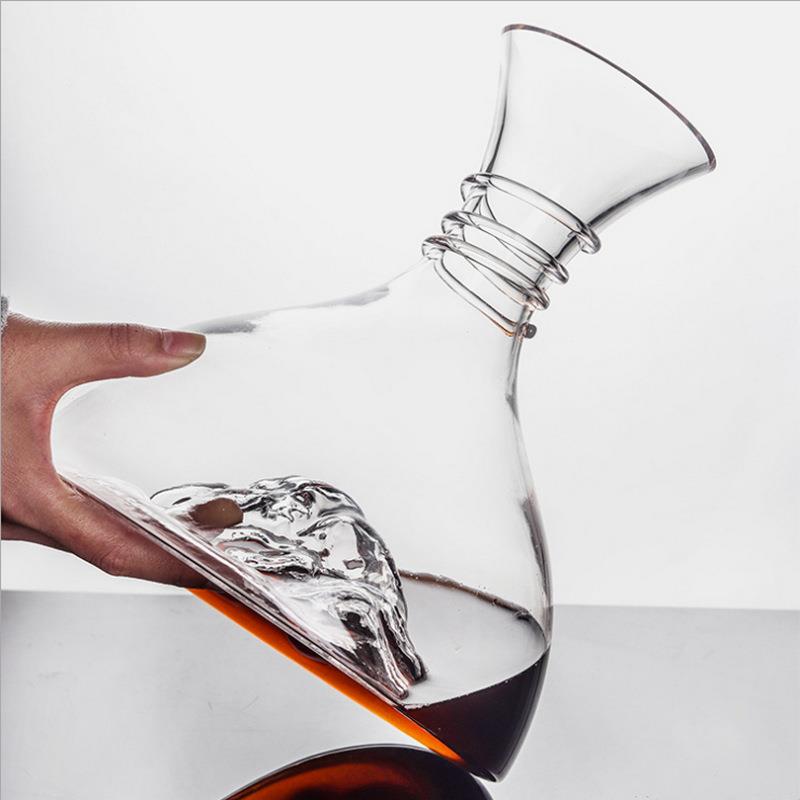 冰山醒酒器快速醒酒器分酒创器意器水晶璃红玻酒醒酒家HDG用奢华