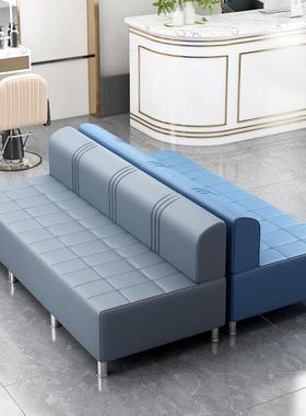 红发廊人等AL102414待长网条椅客子美发店休息区沙理发店沙发等发