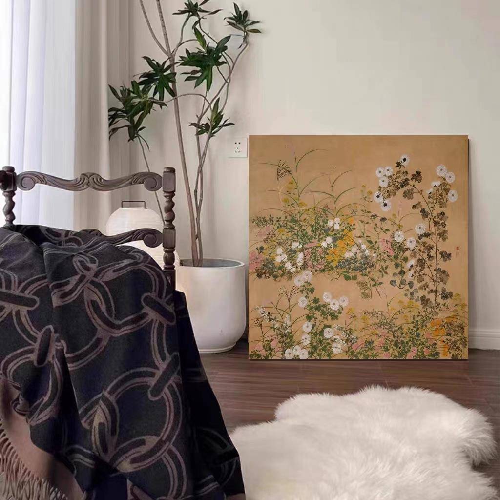 典画浮世绘寂风挂国潮花鸟画古典装饰古画民宿HY-240餐客厅玄关沙