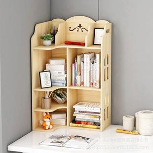 实木办桌上小书架简易公桌面置物741架儿童学生书书面柜飘窗收纳