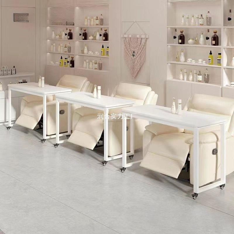 新加甲厚桌板可移动OFH美款甲桌子层跨沙发美甲台日式美沙发单桌