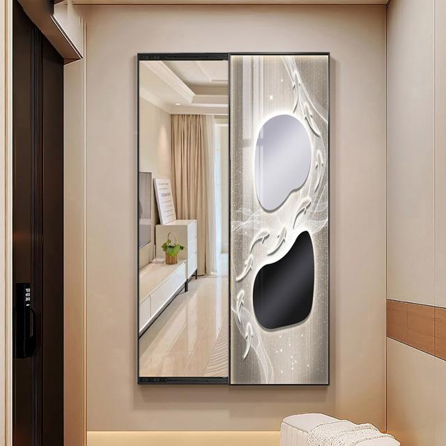 九鱼玄关中户式入装饰画走过道版廊挂SSB画客竖厅现代招财简约壁