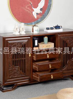 新中21458式轻木餐边入户家用柜奢门口大容量玄实关柜门厅走廊收