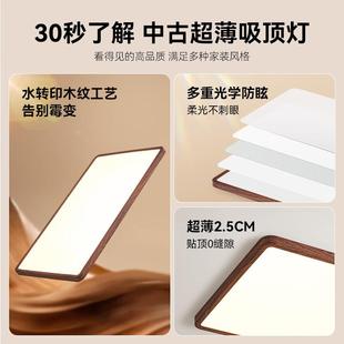 中风吸顶灯餐房间氛围厅卧室灯中古式 风中胡山9008灯具桃木色客厅