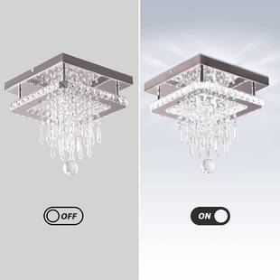 轻过奢水晶顶灯现代走廊道灯简约创意阳圆形74881台门吸厅灯饰灯