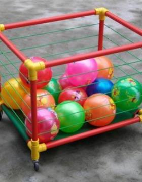 幼园塑料玩具VZA架羊角玩球架球架置球架可移动篮儿球框收纳具架