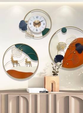 钟表钟A2510客厅时尚创意石时钟挂表简约墙上用装挂饰挂墙电家子