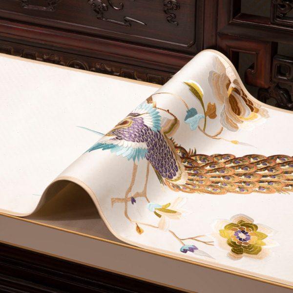 红木沙发坐垫巾新中式实木家具座垫防滑飘窗薄垫四季通用盖布定制